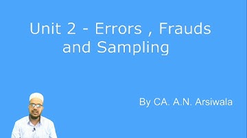 Errors and Types of Errors in Auditing