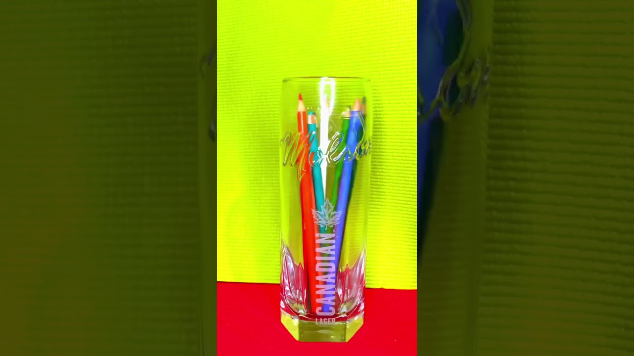 ASMR pencil sounds in the glass 