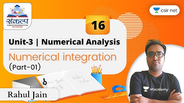 6 PM | Sankalpa | CSIR June 2021 | Maths by Rahul Jain | Numerical Integration (Part-1)