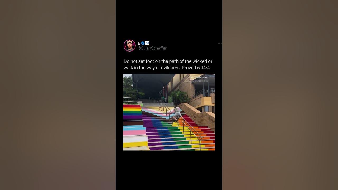 Man Avoids Gay Stairs