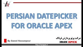 Persian Datepicker for Oracle APEX-Webinar