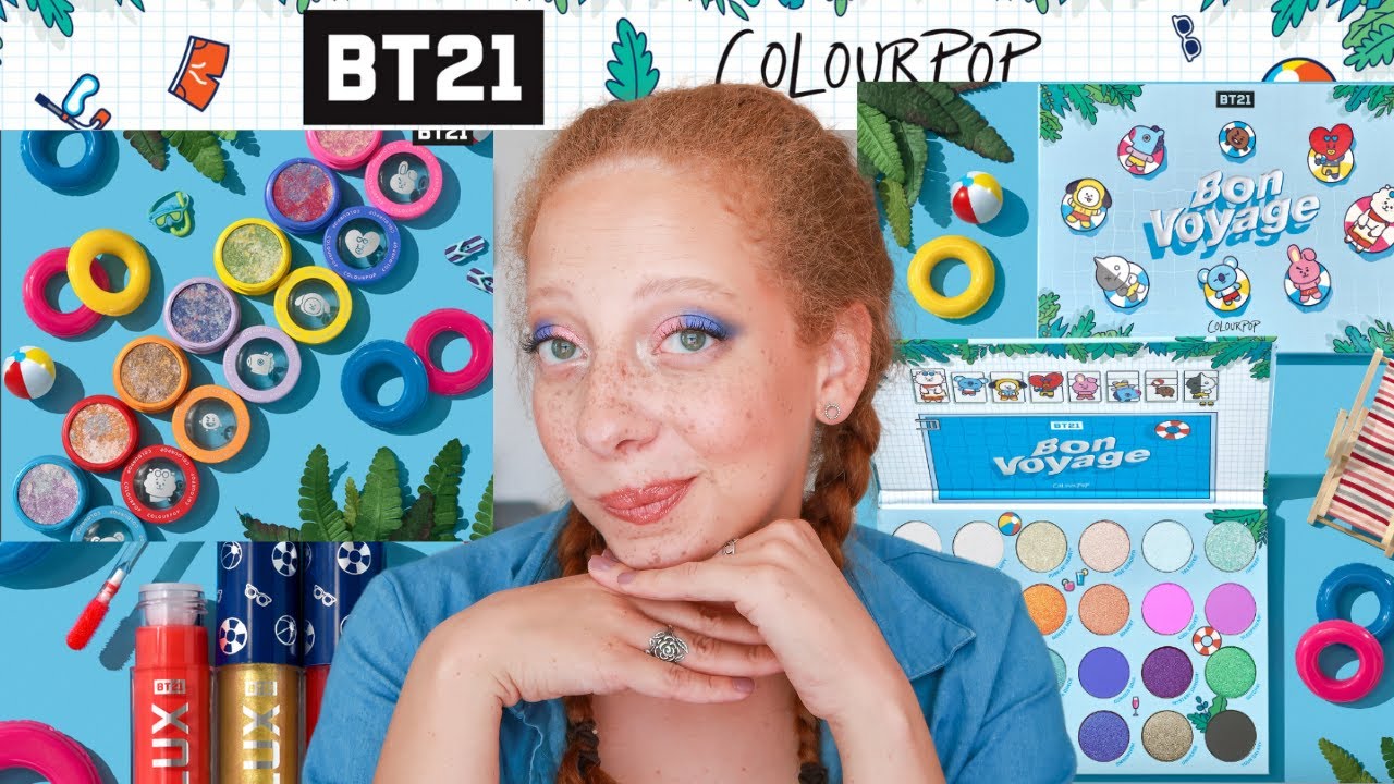 NEW COLOURPOP X BT21 COLLECTION | Full Collection Review, Swatches, Tutorial