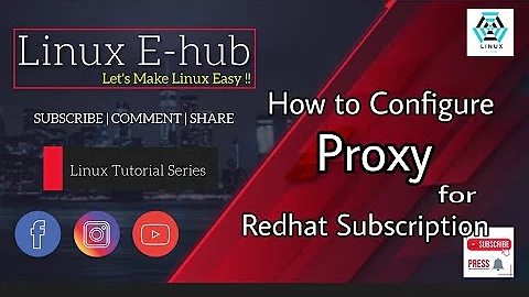 Configure Proxy for Redhat Subscription | Proxy for RHSM