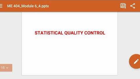 ME 404 Industrial Engineering Part 5 Statistical Quality Control