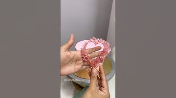 Day:51 How to make Isomalt Crystal heart Cake Topper🩷#viral #cake #trending #youtubeshorts #shorts