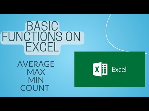 How to use Basic Functions on Excel - Functions Average, Max, Min ...
