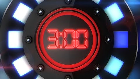 3 Minute Digital Neon Circle Countdown timer