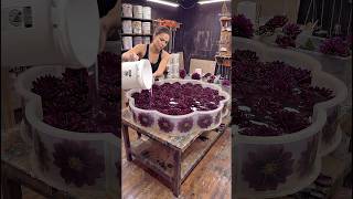 Insane Purple Hydrangea Epoxy Table Transformation  Real Flowers In Crystal Resin