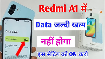 Redmi A1 me data jaldi khatm ho jata hai kya Kare /redmi a1 data sevar setting /redmi A1 data saver