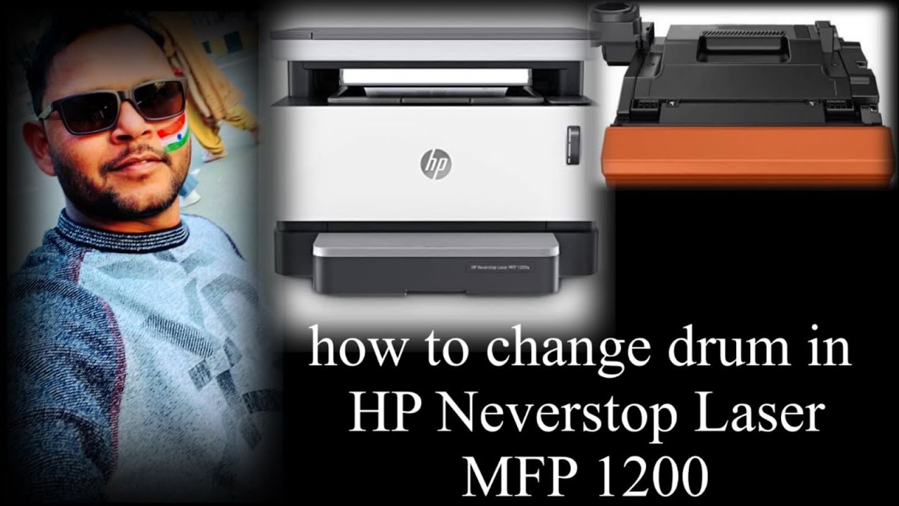 how to change drum in HP Neverstop Laser MFP 1200 - YouTube