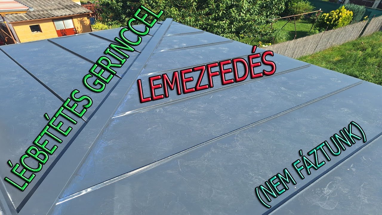 Lemezfedés lécbetétes gerinc kialakítással