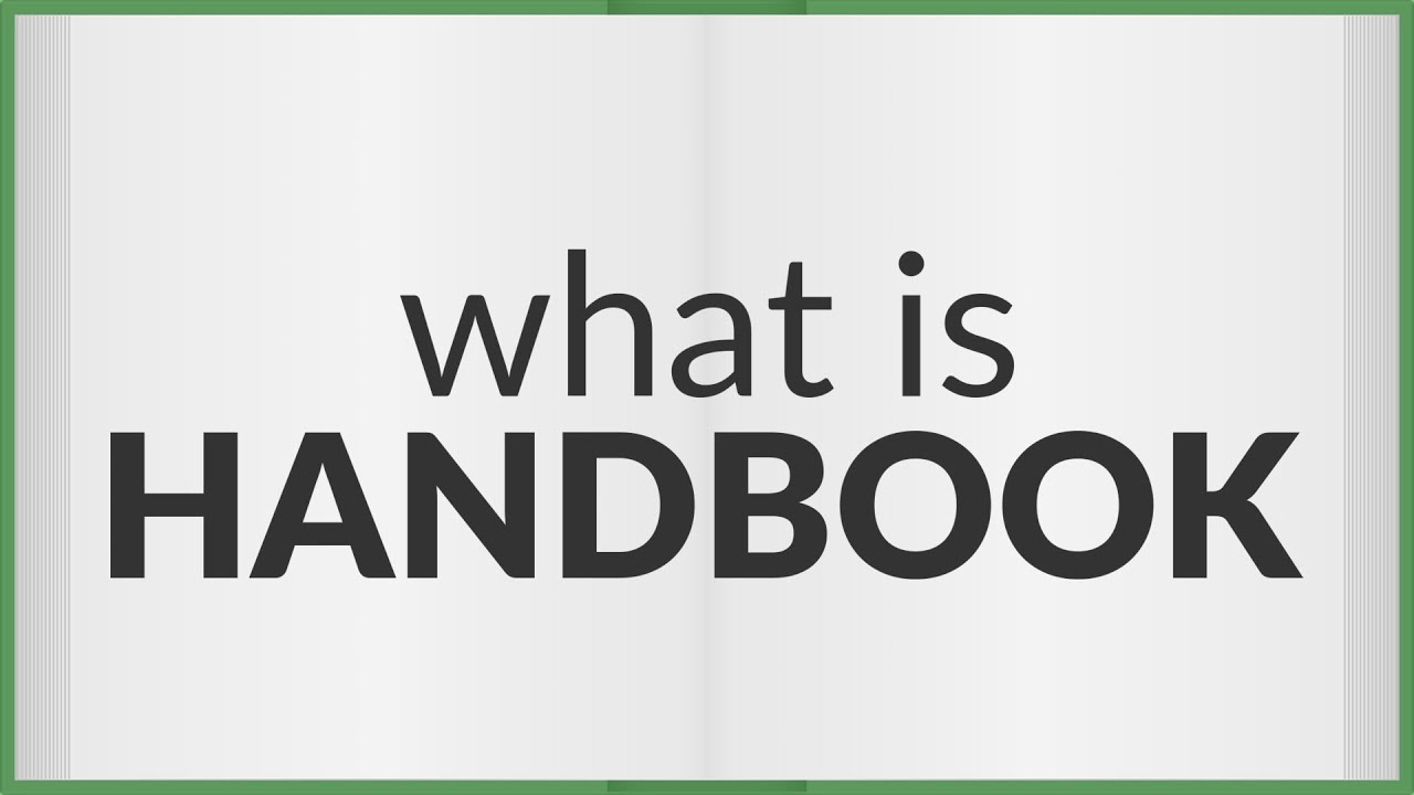 Handbook meaning of Handbook YouTube