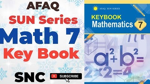 Afaq Sun Series Mathematics Grade 7 Keybook | Solve book | All exercise solve