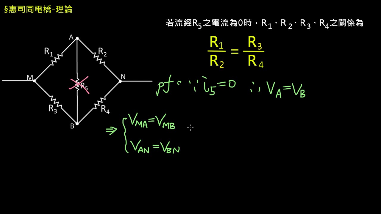 電路學【觀念】惠司同電橋－理論