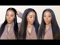 CLEAN HAIRLINE &amp; TEXTURED EDGES | KINKY STRAIGHT LACE FRONT WIG | OMGQUEEN