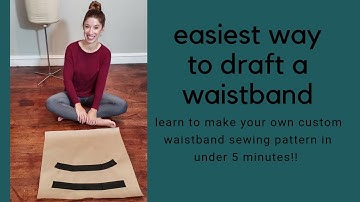 Easy hack to draft a waistband sewing pattern!!