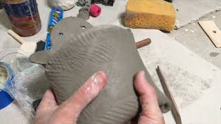 Narrated: How I make wall pocket planters from clay, full process, soft voice