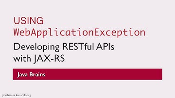 REST Web Services 28 - Using WebApplicationException