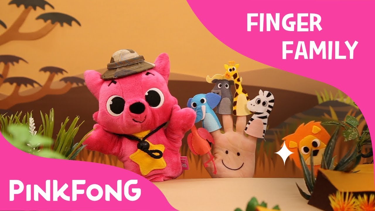 Savanna Finger Family | Finger Puppets | Pinkfong Plush | Pinkfong Songs for Children