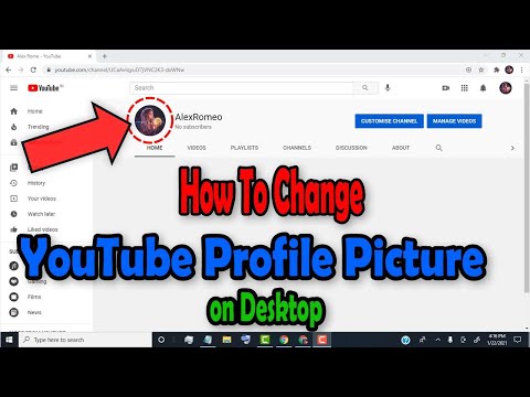 How To Change YouTube Profile Picture on Desktop