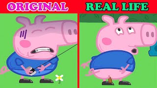 George Pig Disturbing Dating People ! - Peppa Pig Original vs Real life | Peppa Pig Animation