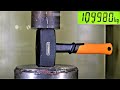 How Strong is a STEEL HAMMER? Hydraulic Press Test!