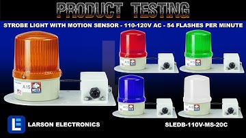 Class II Strobe Light with Motion Sensor - 110-120V AC - 54 Flashes Per Minute - 5 Color Options