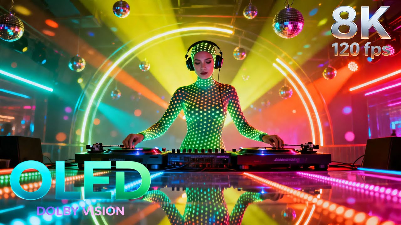 Futuristic Neon UV DJ Night | 16K HDR 240fps Dolby Vision
