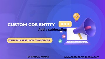 Custom CDS Entity step by step | S42020 | Restful ABAP Concept | Business logic