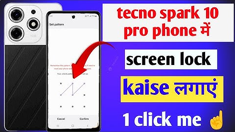 tecno spark 10 pro phone me screen lock kaise lagaye & how to screen lock add  settings tecno