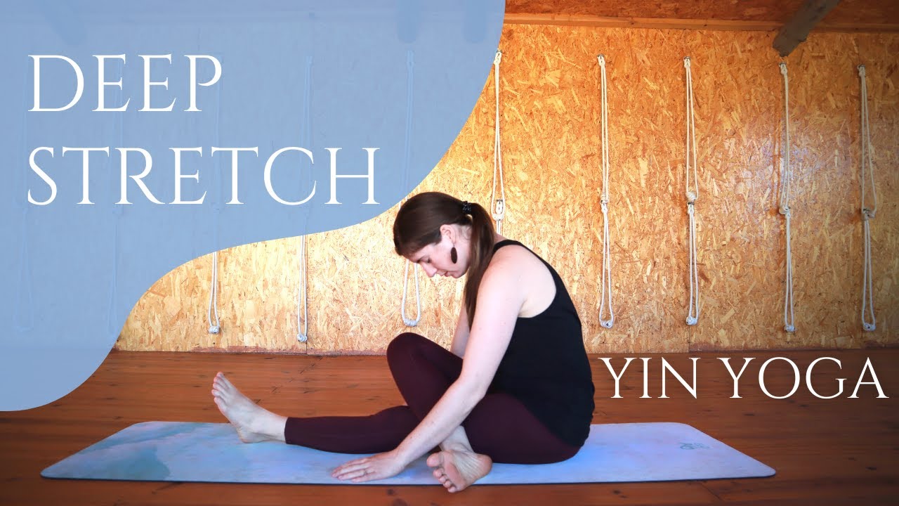 Deep Stretch Yin Yoga for Hips & Legs || 10-min Yin Yoga w/ 2-Minute ...