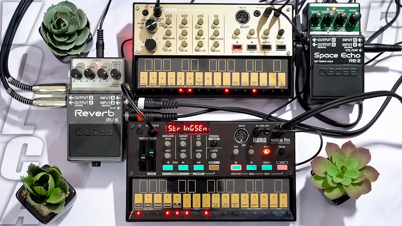 Volca Ambient Jam // Volca Keys + FM [Boss RE2 Space Echo + RV