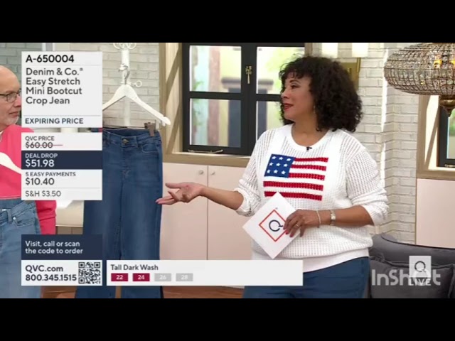 Denim & Co. Original Waist Stretch Side Pocket Pant - QVC.com