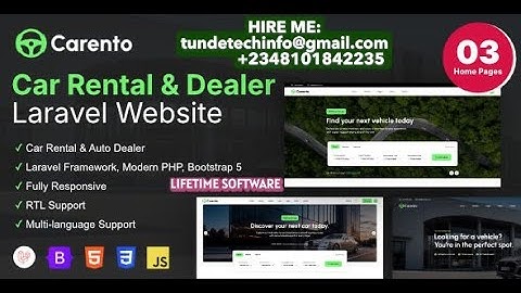 Launch Your Own Car Rental Booking Website with Carento | Lifetime Access with One‑Time Payment