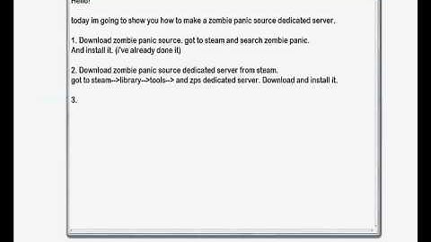 How to make zombie panic source server TUTORIAL