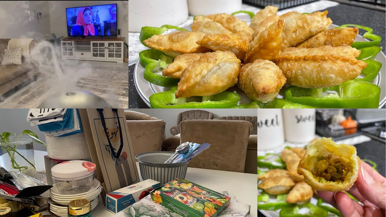 تنظيفات العوده للمدارس🧹🧽مشتريات من ابو خمسه🛍️وسويت سمبوسة البف بطريقه ناجحه ولذيذه🥠👌🏻