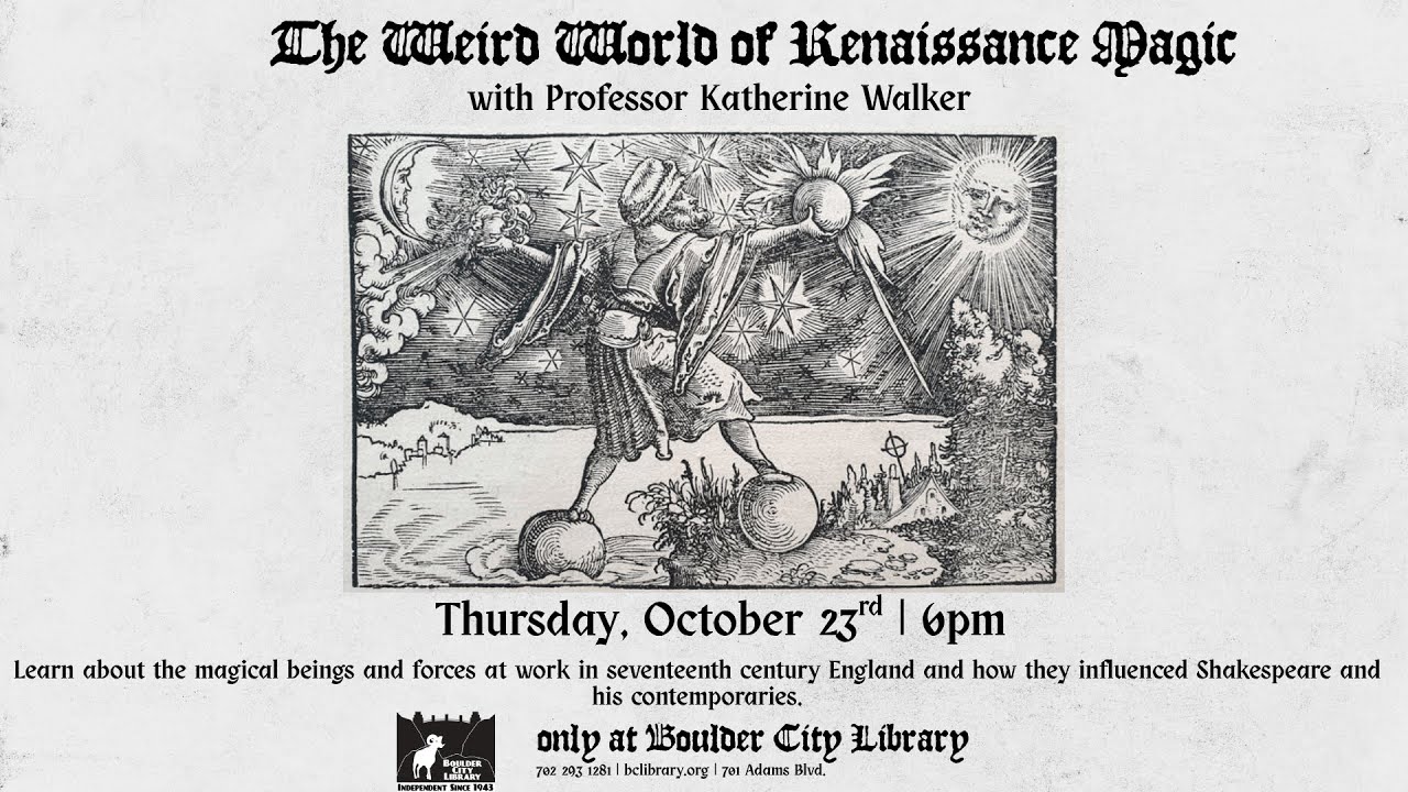 The Weird World of Renaissance Magic with Professor Katherine Walker :  r/bouldercity, image size:1280x720