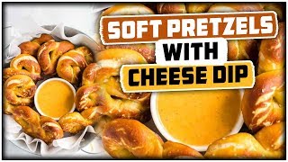 Homemade Soft Pretzels with Cheese Dip