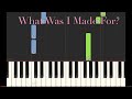 What was i made for  very easy slow piano play along  billie eilish barbie