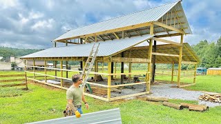 SAVED $10,000 Metal Roof Install  Pole Barn Build on a Budget.