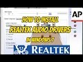 How to install realtek audio drivers in windows 7  ashraf pasha 