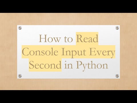 How to Read Console Input Every Second in Python