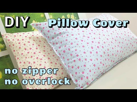 지퍼 오버록없이 베개커버만들기 2가지 방법/Two ways to make a pillow cover without zipper and overlock/pillow pocket