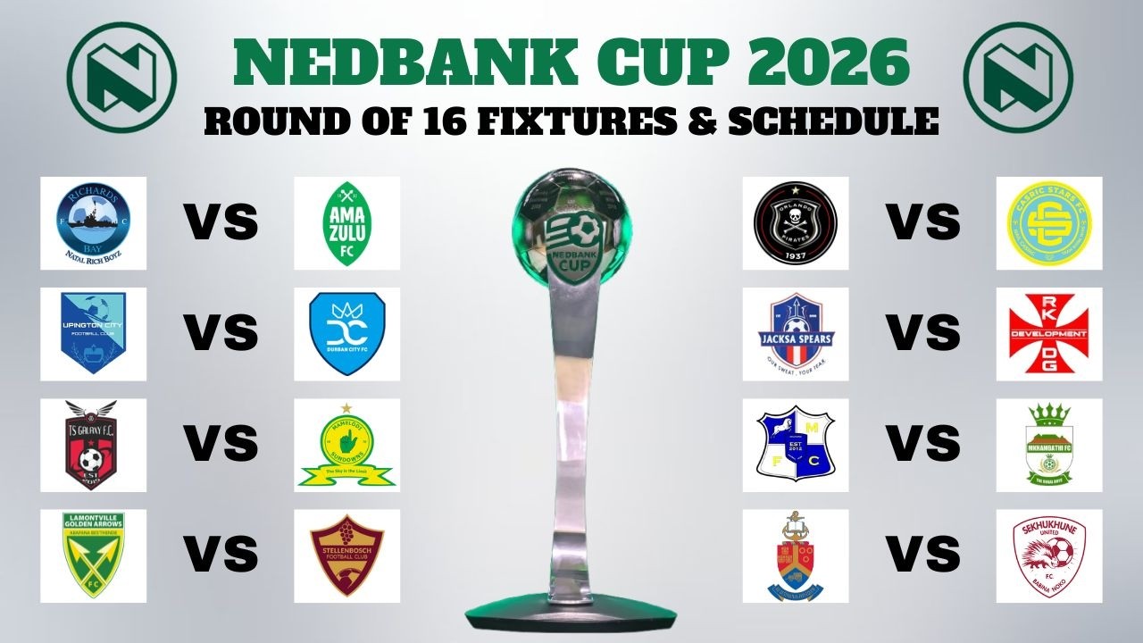 🟢 NEDBANK CUP 2026 ROUND OF 16 FIXTURES & SCHEDULE, DATES, VENUES
