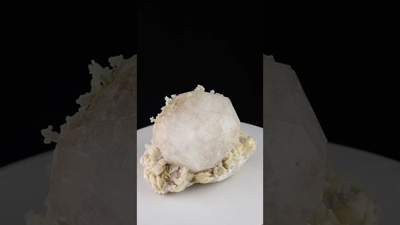 Pollucite with Tourmaline from Skardu, Pakistan