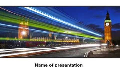 London Night PowerPoint Template by PoweredTemplate.com