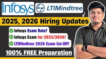🔥Infosys 2025, 2026 Exam Mail Out ? | LTIMindtree 2026 Hiring Exam Cut-Off? | 100% FREE Preparation