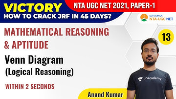 UGC NET 2021 | Mathematical Reasoning & Aptitude by Anand Kumar | Venn Diagram