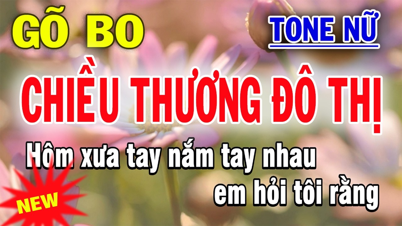 Chiều Thương Đô Thị Karaoke Tone Nữ - Gõ Bo