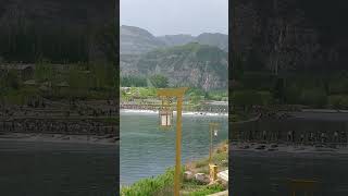 Beautiful Chinese architecture in between mountains and River #china #chinesearchitecture #shorts